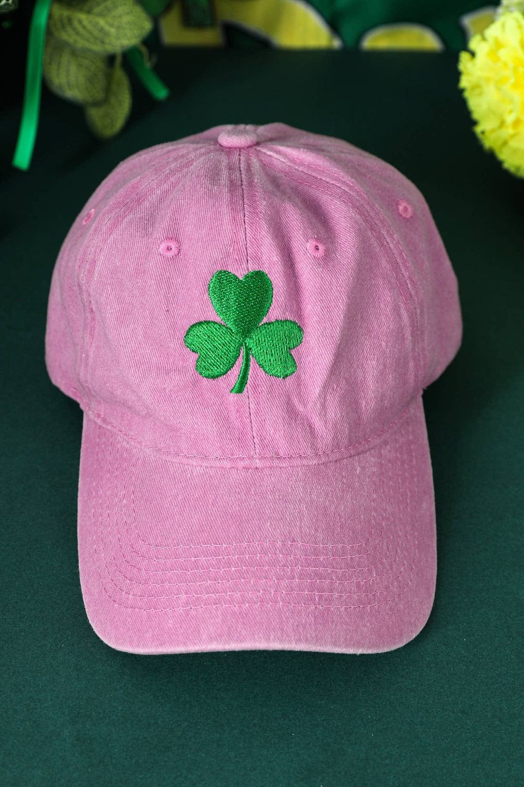 St Patricks Shamrock Embroidered Baseball Cap