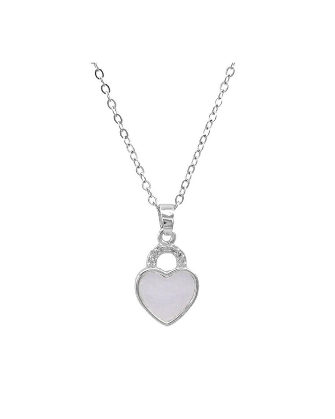 Mother Of Pearl Heart Necklace