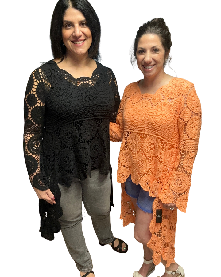 Beth AZI Crochet Hi-Low Tunic