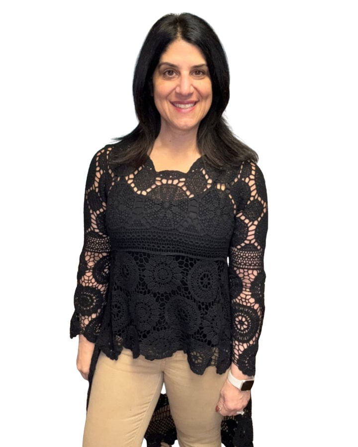 Beth AZI Crochet Hi-Low Tunic