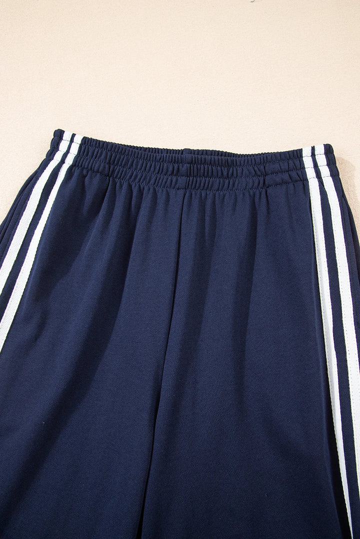 Varsity Stripe Crewneck Pullover & Sweatpants Set
