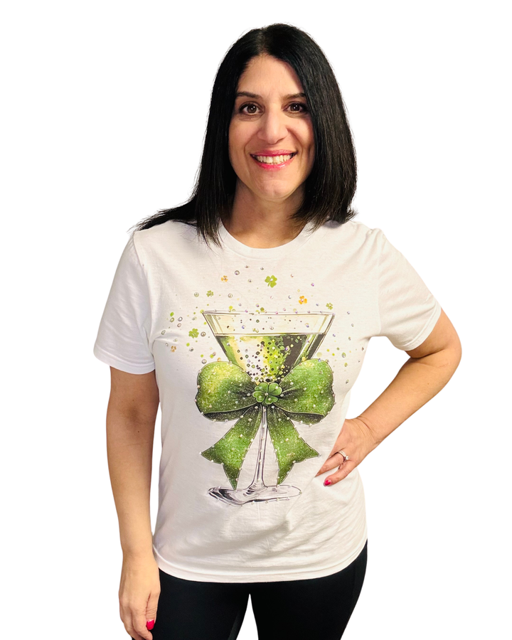 Shamrock Martini w/ Bling T