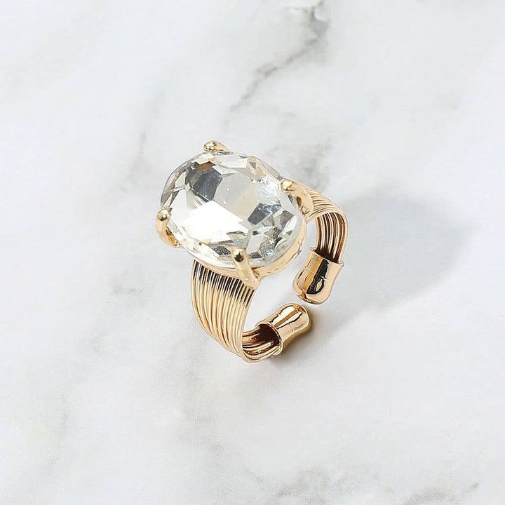 Oval Cut Stone Adjustable Ring