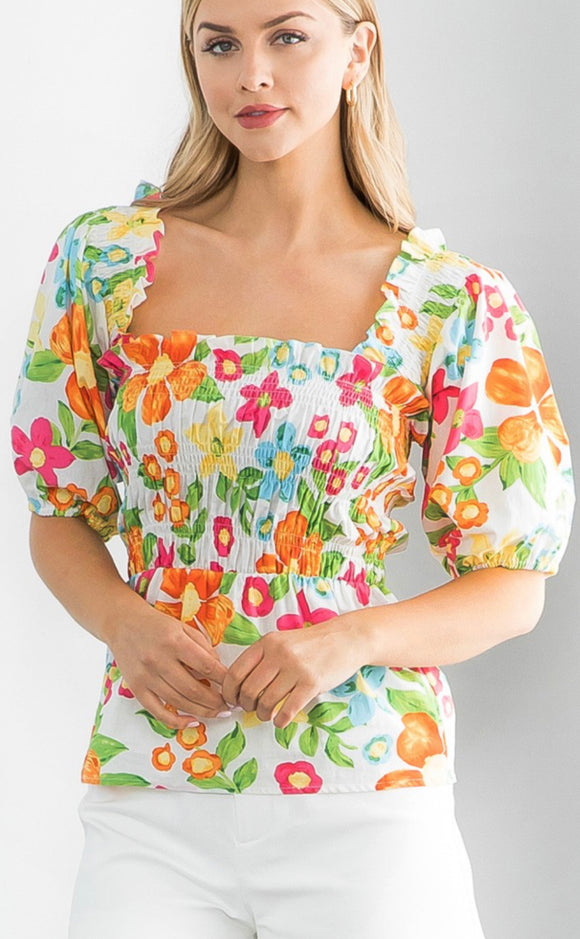 Floral Frenzy Luxury Top(preorder)