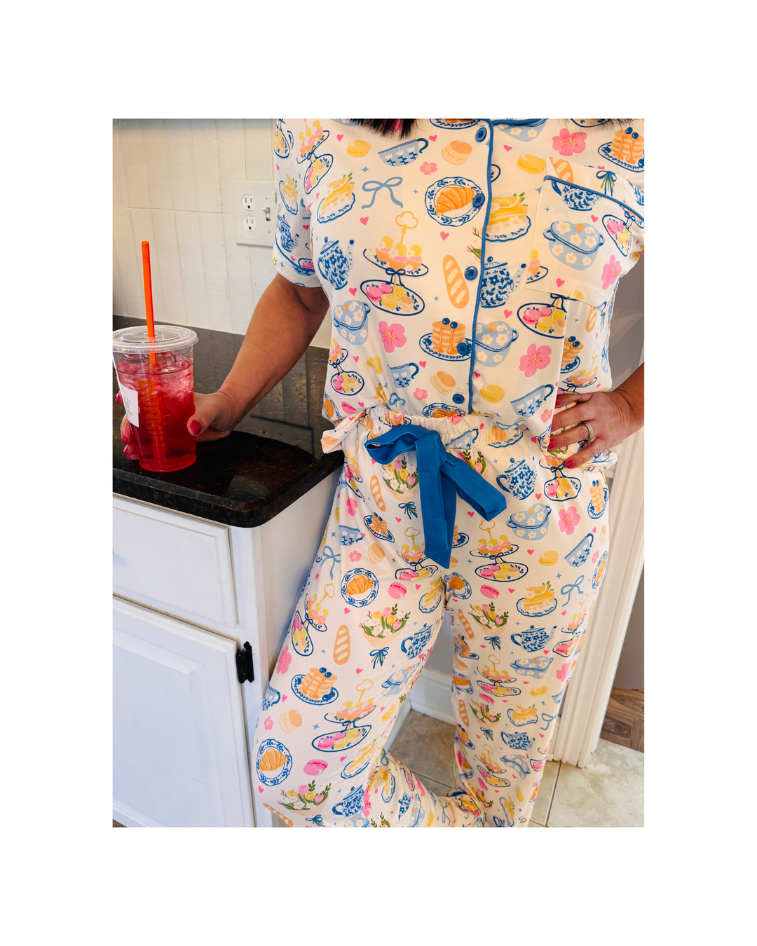 Sunday Brunch Ruffle Pajama Set