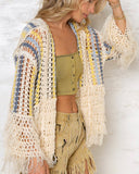 Cari Crochet Color Block Cardigan (2 colors)