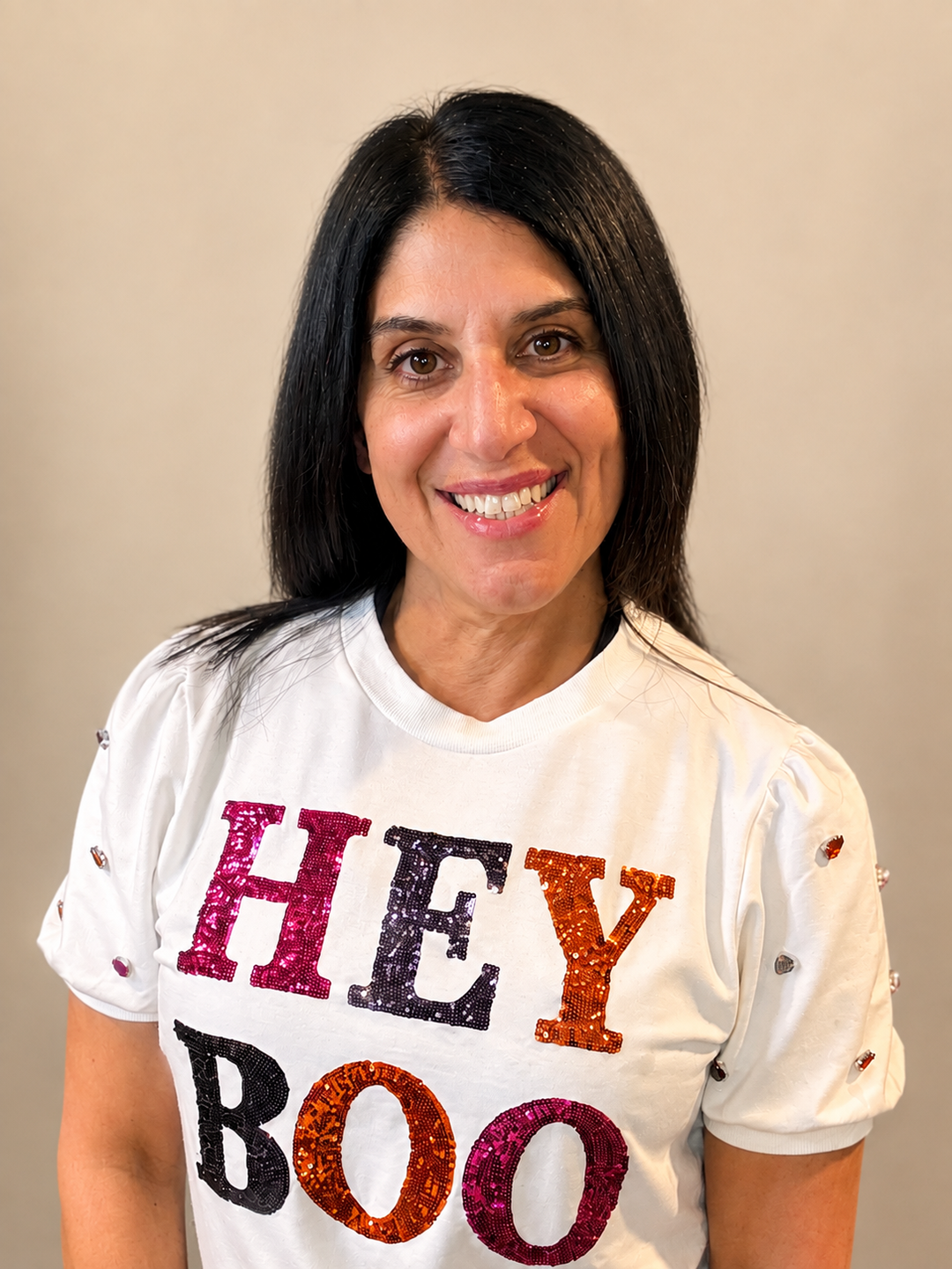 Hey Boo Sequin Top