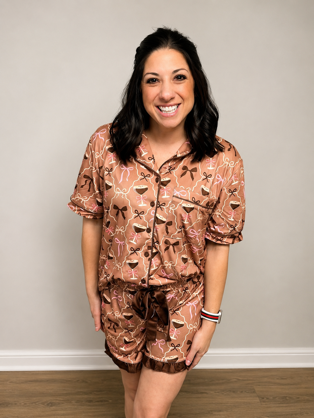 Espresso Martini Ruffle Pajama Set PRE ORDER ETA 8/21