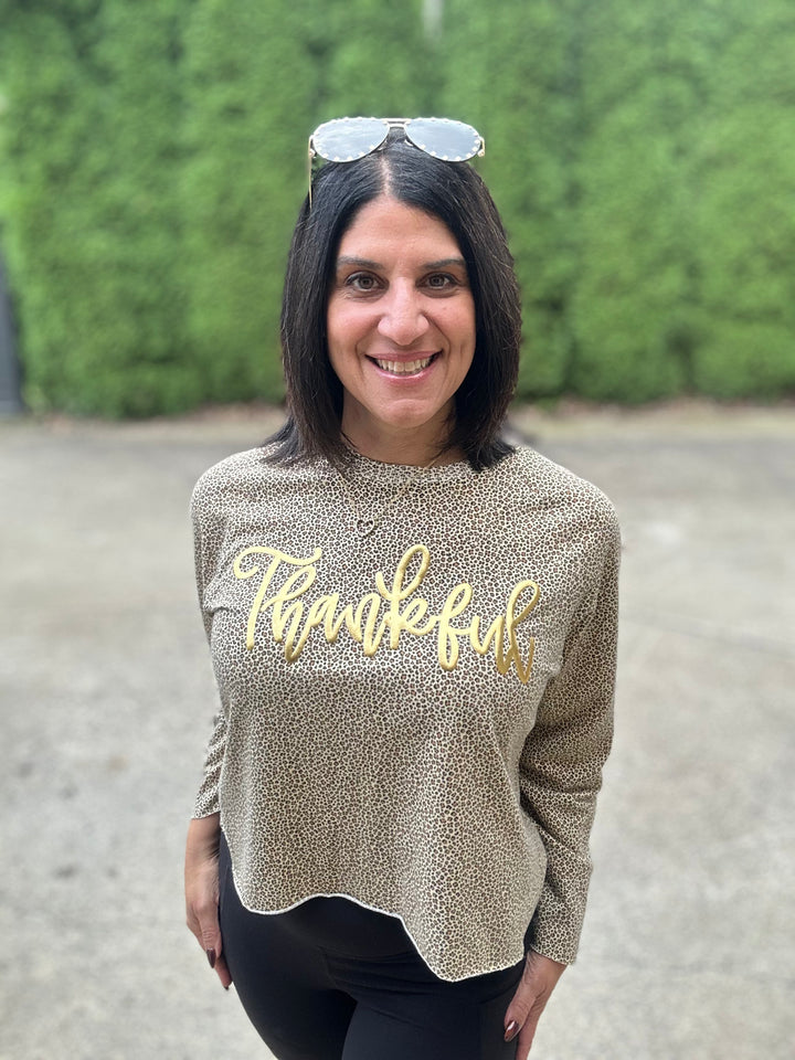 Thankful Lena Leopard Top