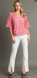 Sweet Pea Scalloped Floral Lace Top(preorder)