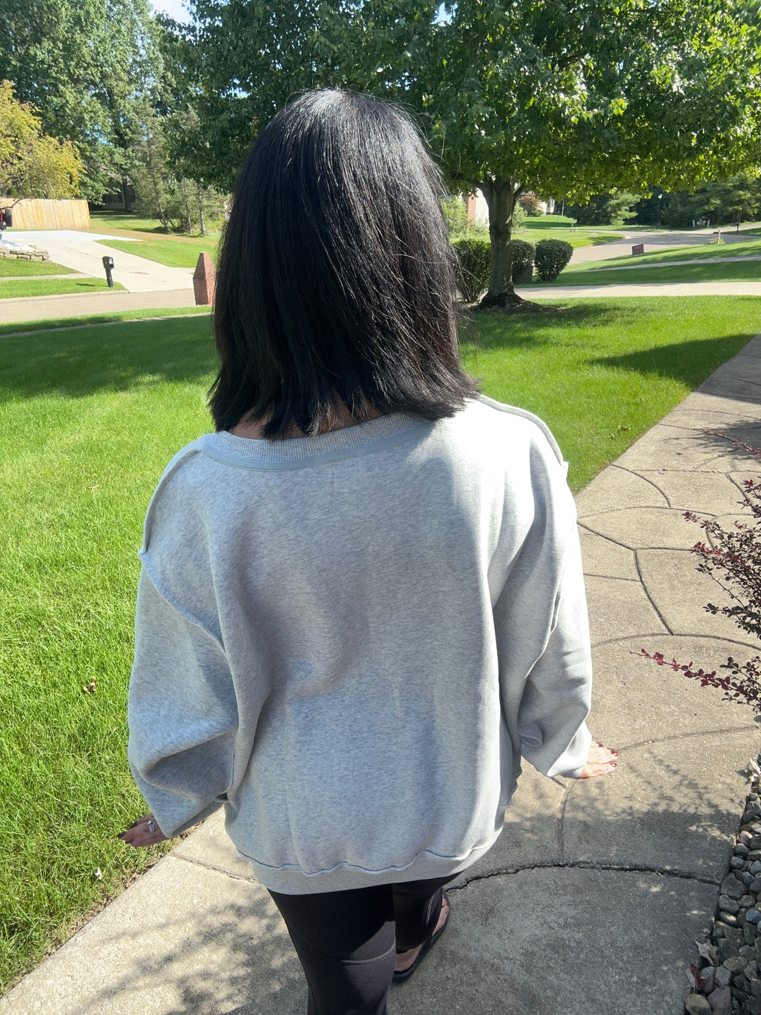 OH-IO Reversible Split Neck Sweatshirt
