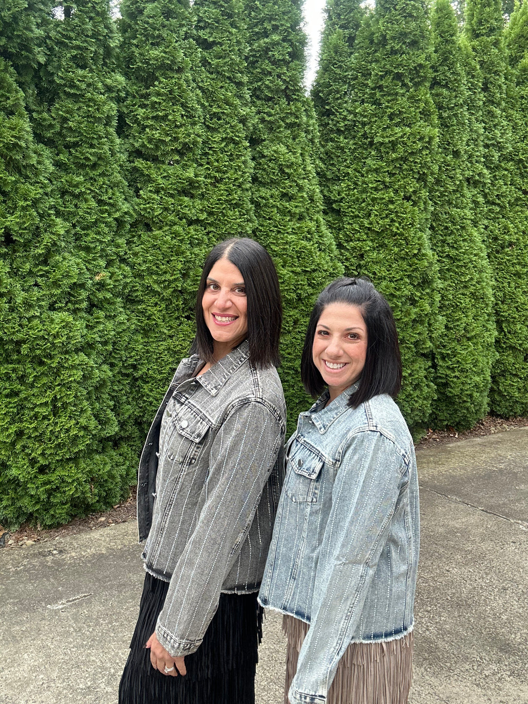 Stunning Denim Jacket with Stripe Sparkle Designs-Plus too &amp; many colors!