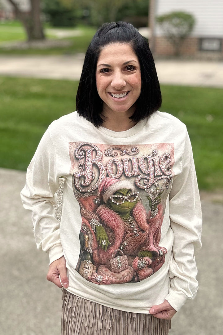 Bougie Grinch Holiday Long Sleeve Tee