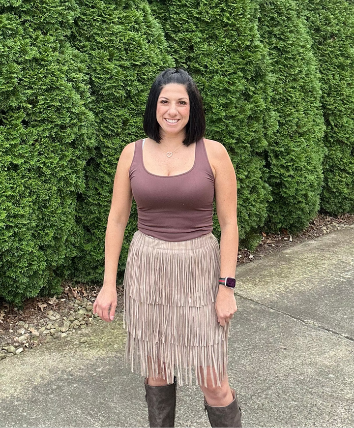 Short Layered Fringe Tiered Skirt -plus and many colors!