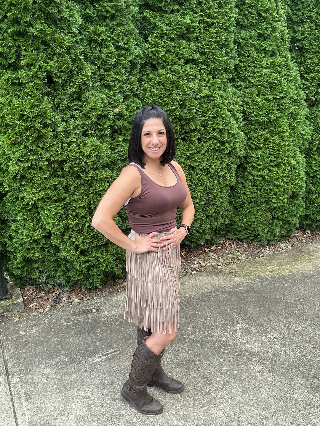 Short Layered Fringe Tiered Skirt -plus and many colors!