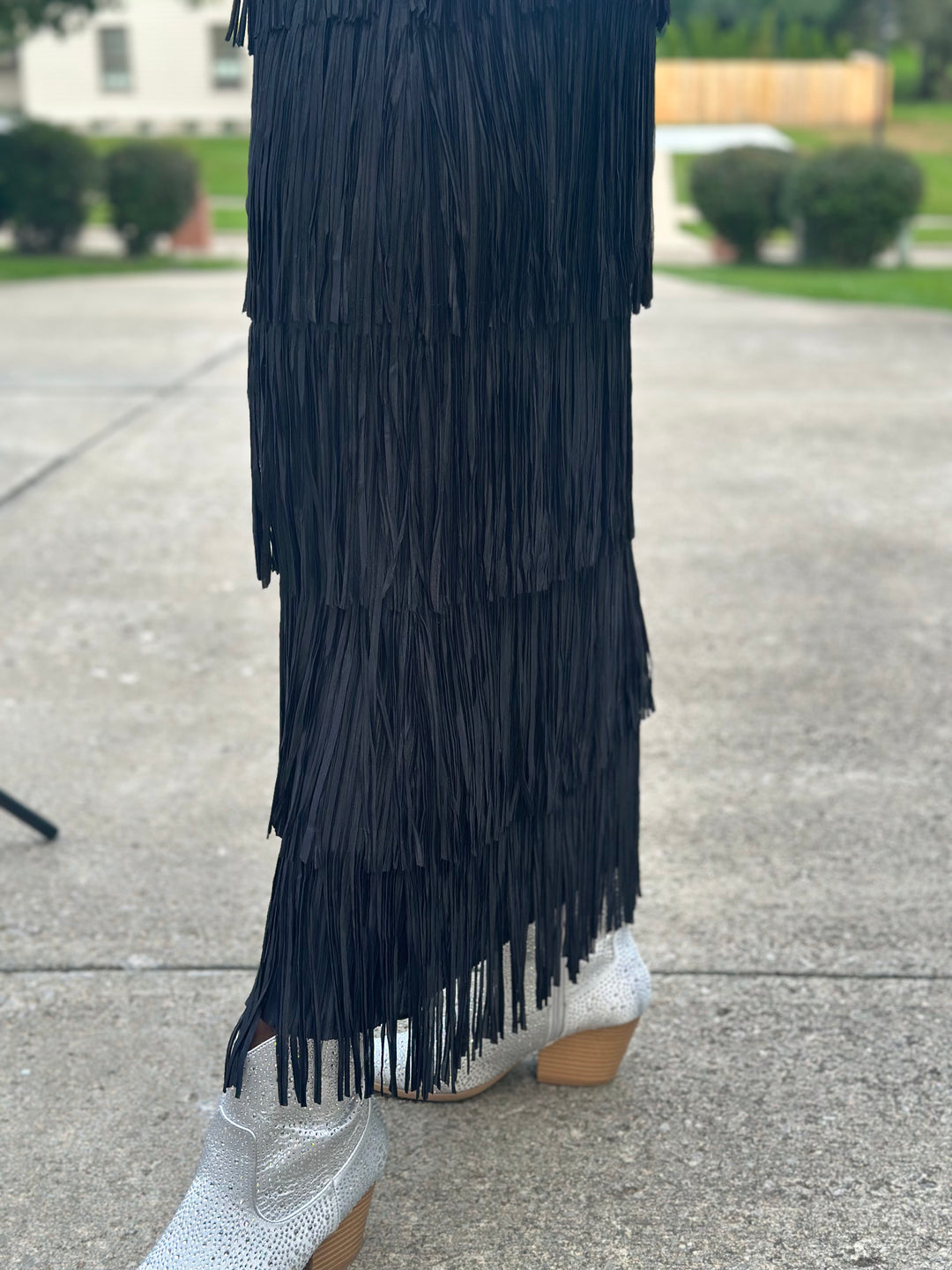 Layered Fringe Tiered Maxi Skirt-comes in many colors too!