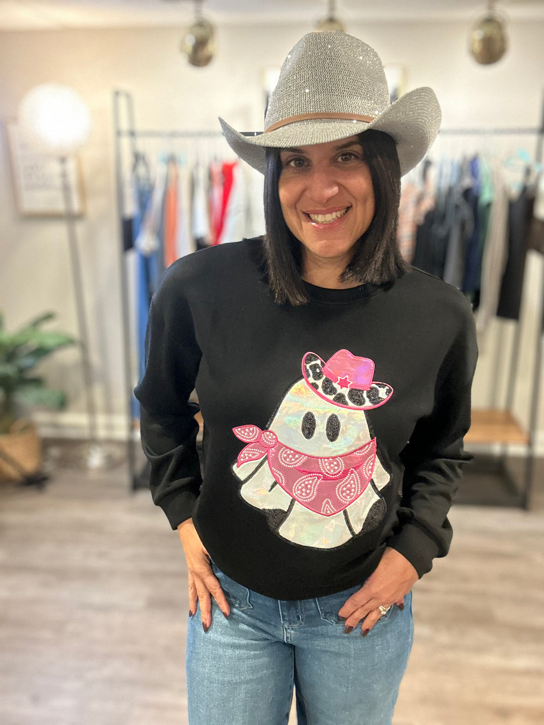 Yee Haw GiGi Foil Pullover