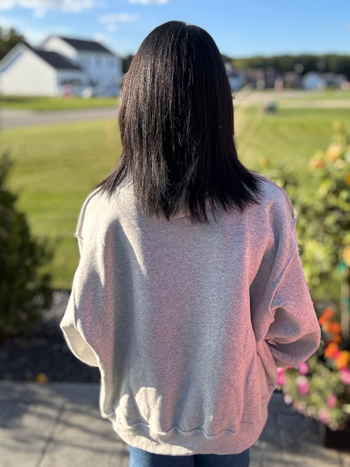OH-IO Reversible Split Neck Sweatshirt