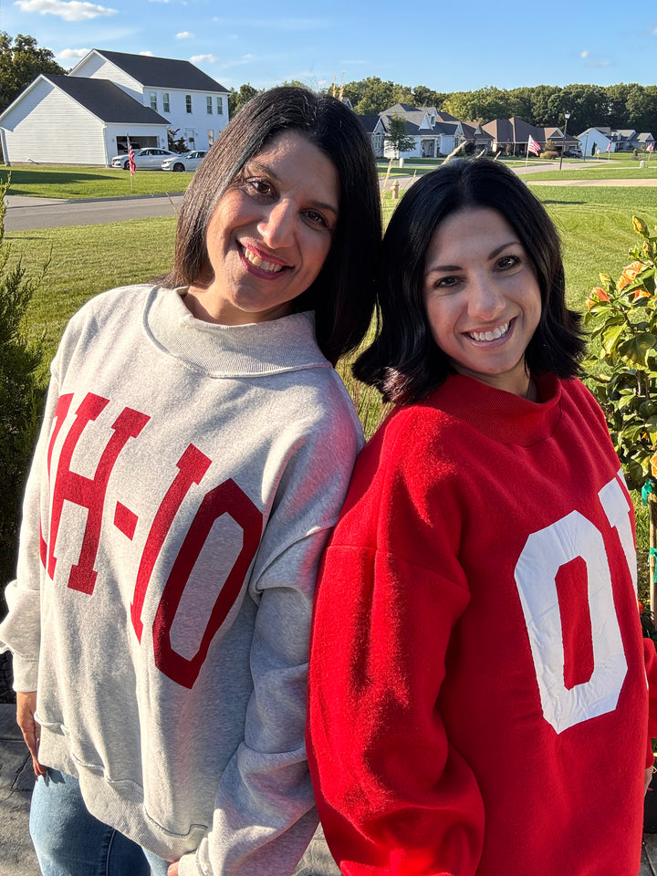 OH-IO Reversible Split Neck Sweatshirt