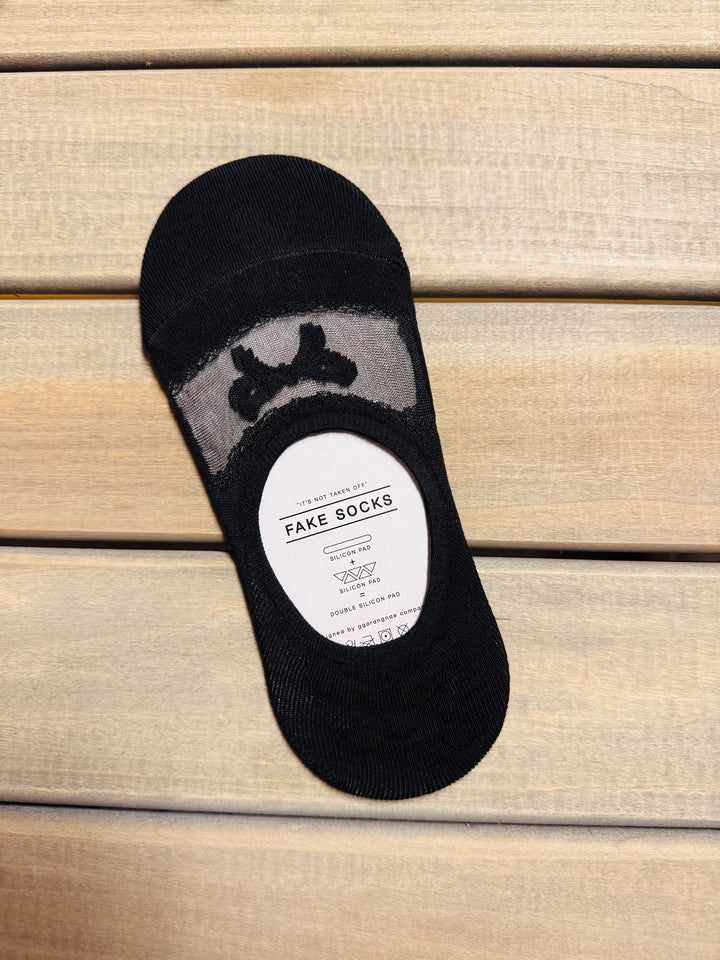Famous No-Show Socks Black Bows Mesh (That Don’t Fall Off!)