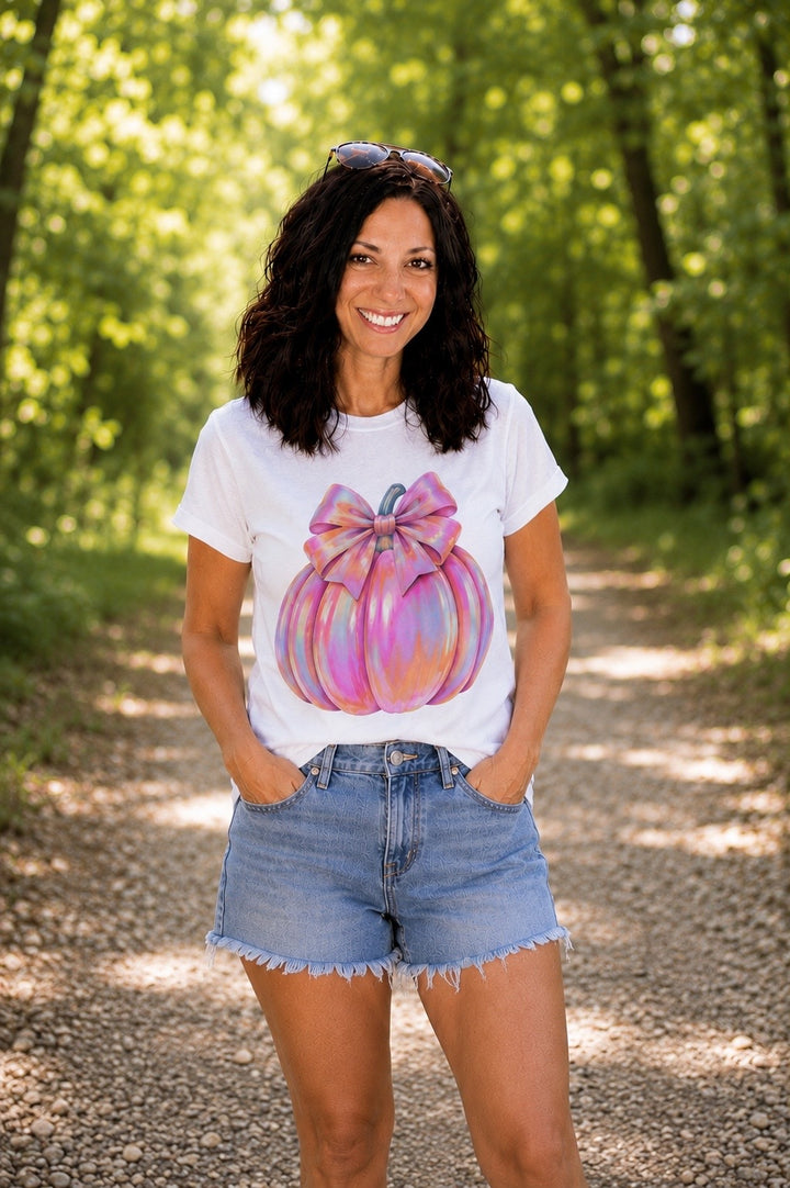 PREORDER Pink Pumpkin w/ Bling T (plus too)