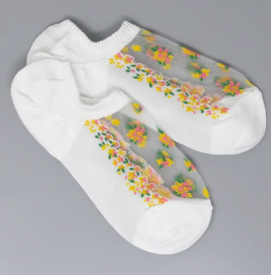 World's Best No Show Socks (Floral Print) 4 colors