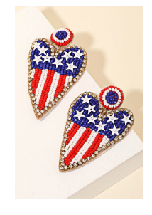 Americana Heart Earrings