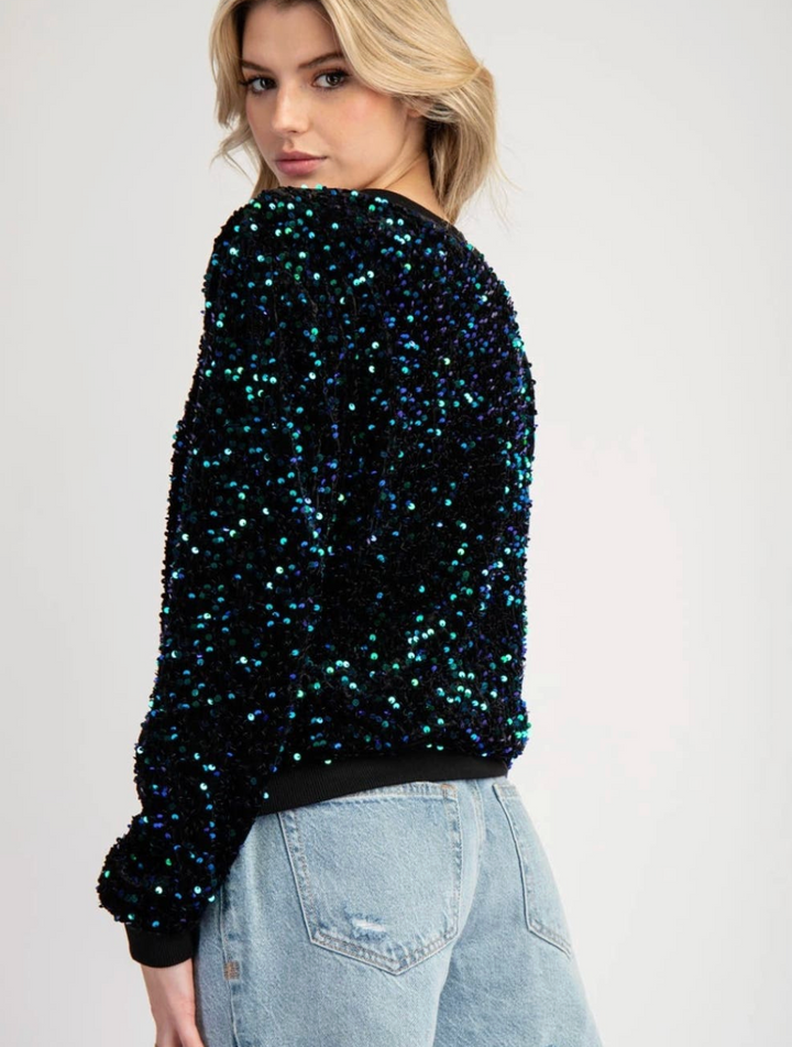 Emerald Dream Sequin Pullover