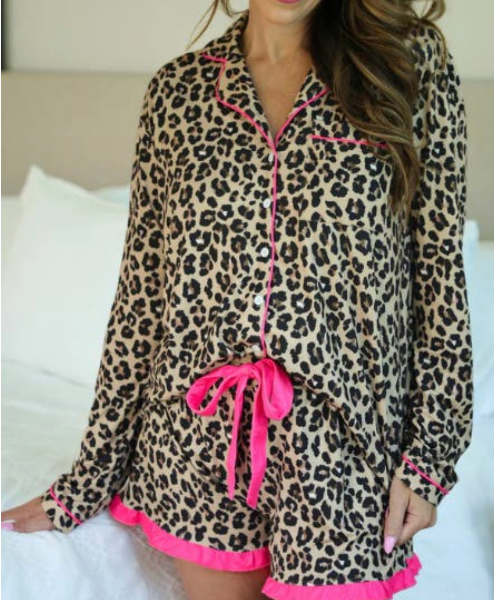 Ruffle Pajama Short Set