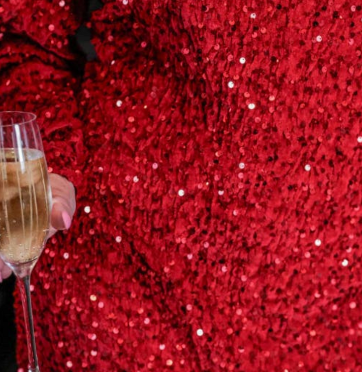 Old Flame Sequin Dress- Black or Red