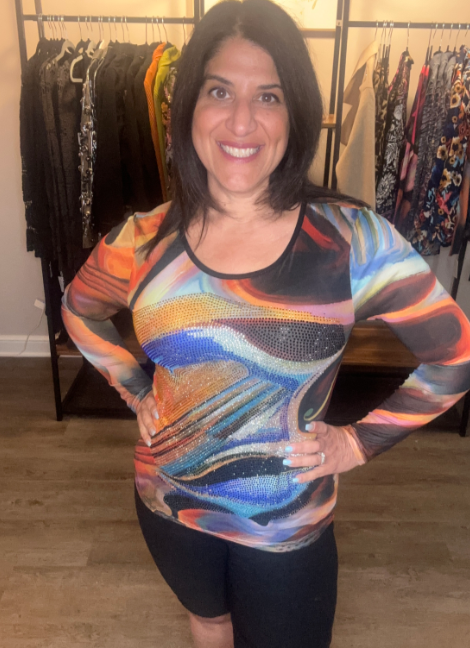 Sheila Swirl Top-AZI (2 colors)