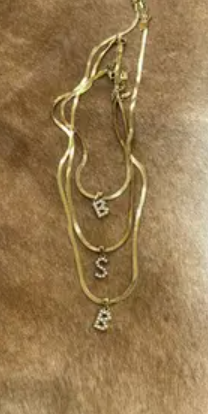 Ari Dainty Pearl Letter Necklace