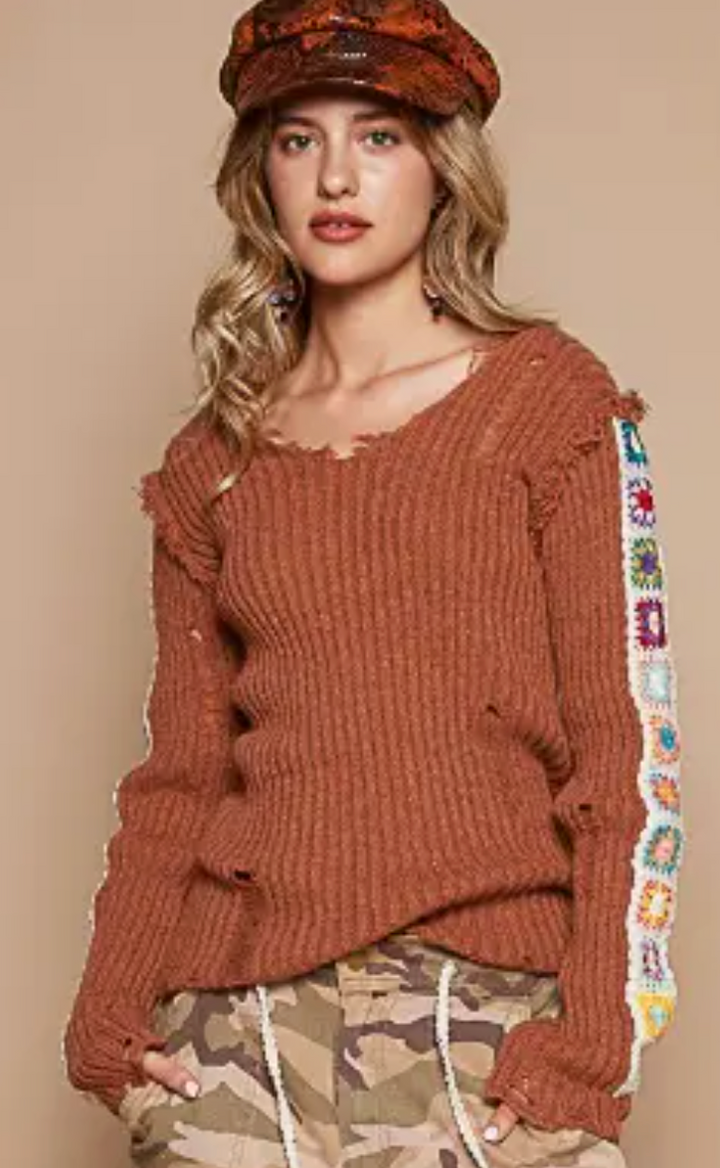 Patchwork Pol Crochet Sweater