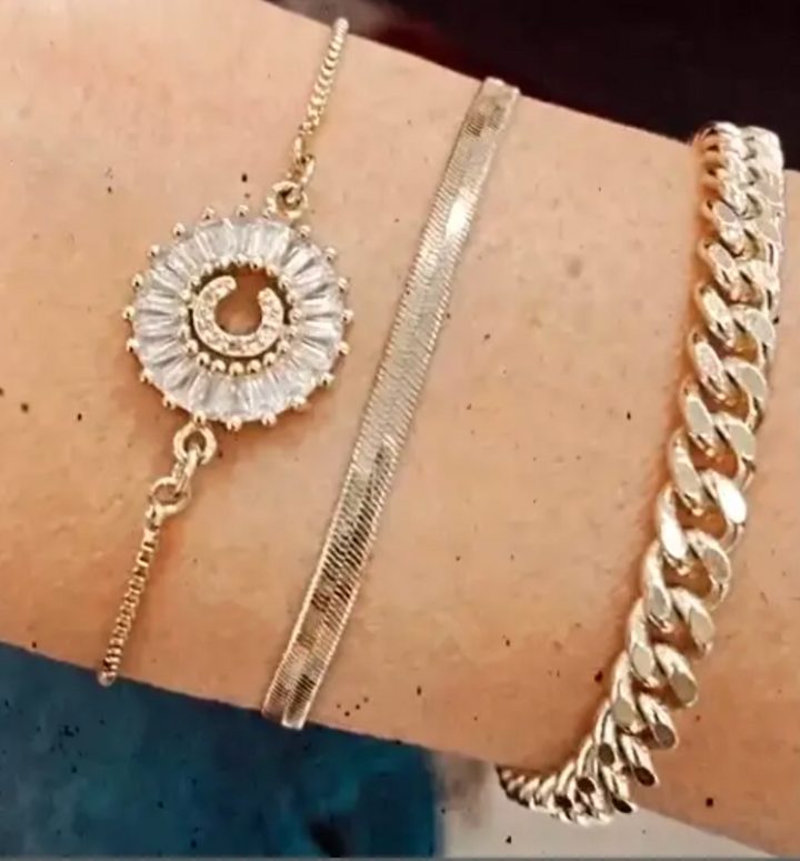 ESTE Cuban chain layering bracelet