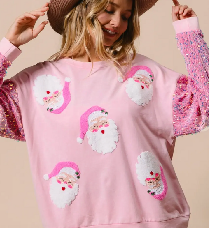 Santa's Helper Sequin Pullover