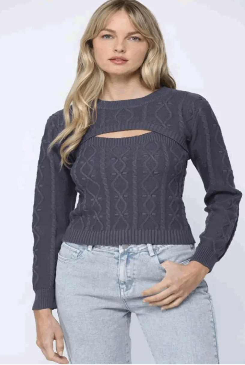 Bombshell Lines Sweater Set