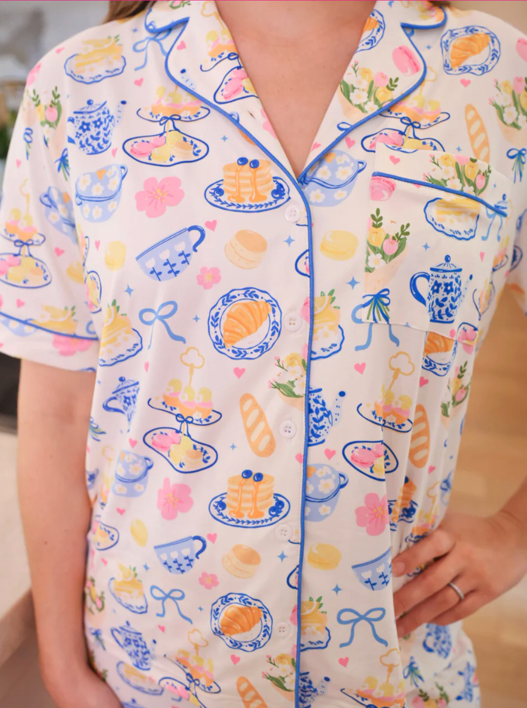 Sunday Brunch Ruffle Pajama Set