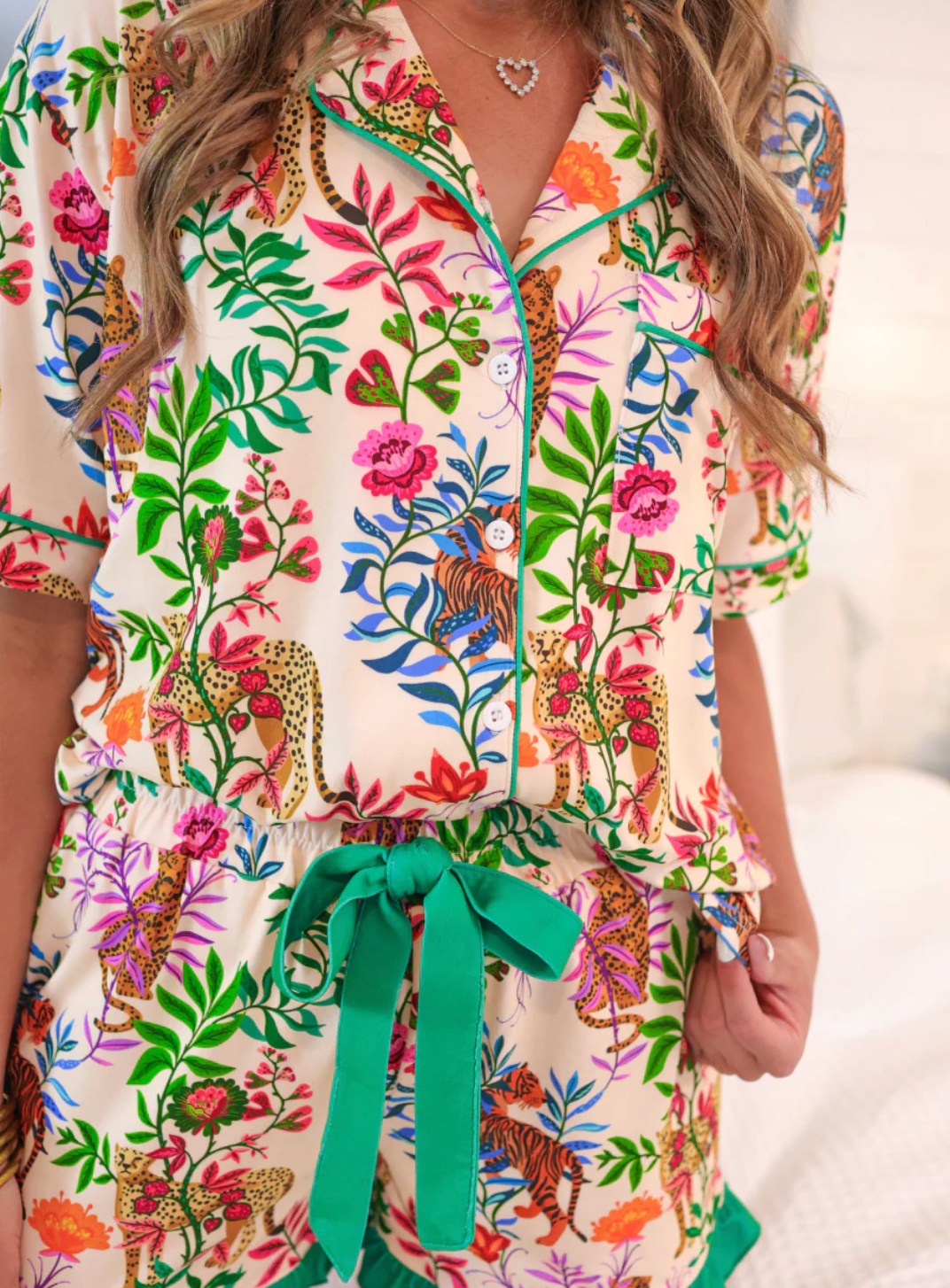 Jungle Oasis Ruffle Pajama Set