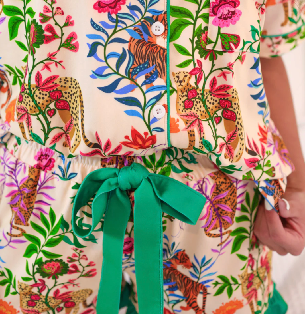 Jungle Oasis Ruffle Pajama Set