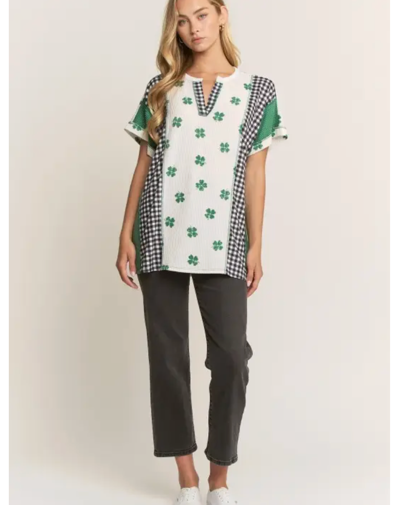 Lucky Charm Luxe Patchwork Top