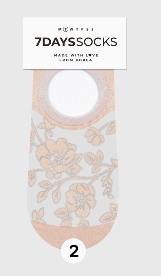 Women's Famous Flower No-show Flower Socks