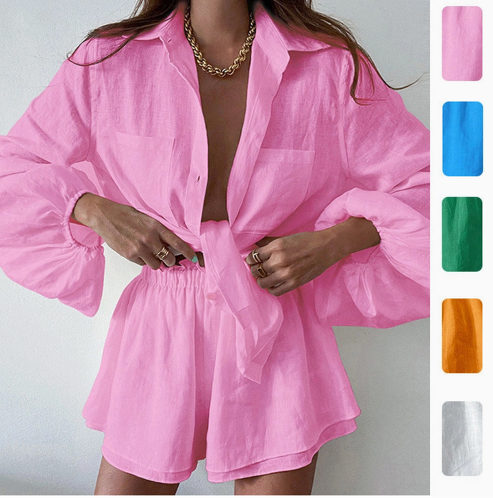 Women’S Casual Suit Solid Color Pants Set (plus too)