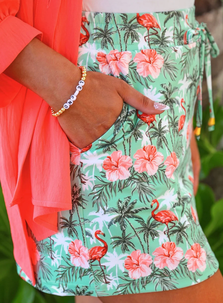 Palm Beach Flamingo Skort