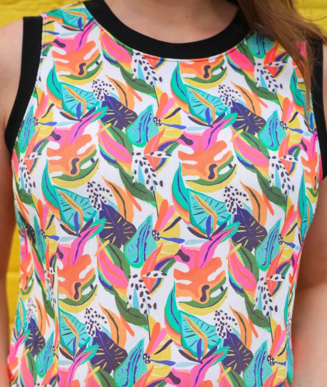 Heatwave Ribbed Tank-Tropic Pop