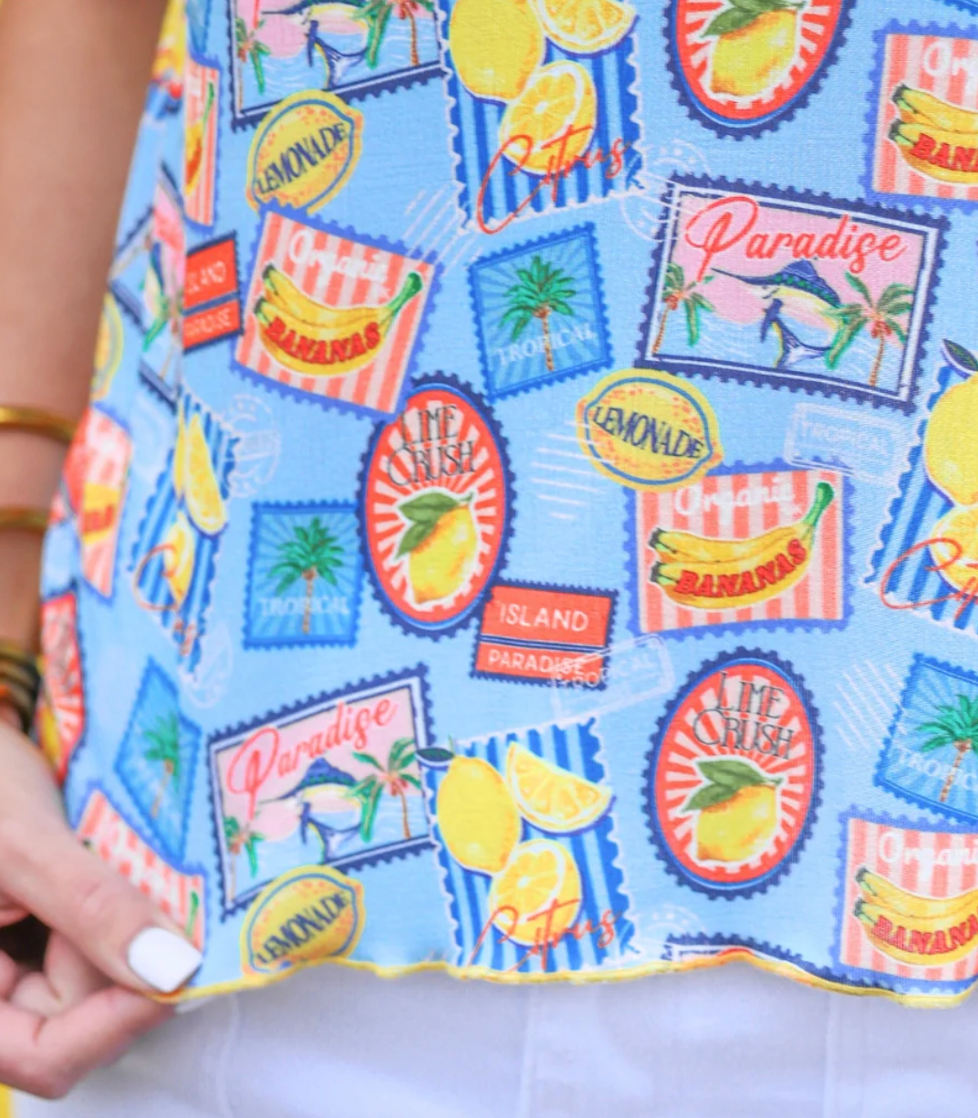 Heatwave Ribbed Tank-Citrus Escape