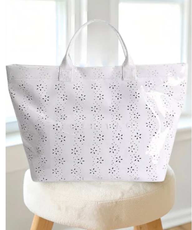 Seaside Eyelet Tote (5 colors) ETA 6/15