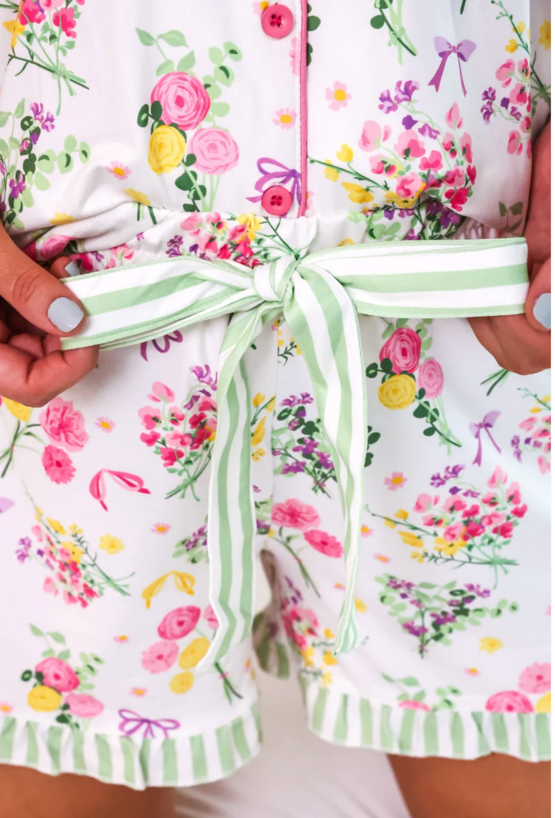 Timeless Petals Ruffle Pajama Set (plus too)