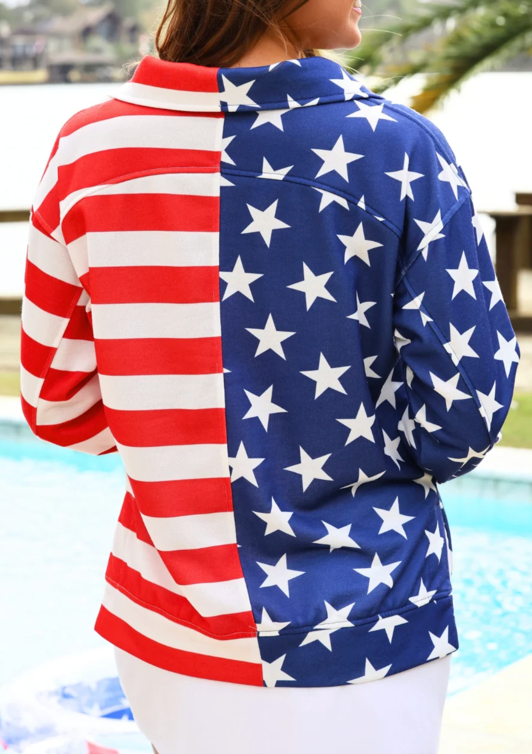 Stars and Stripes Quarter Zip Pullover