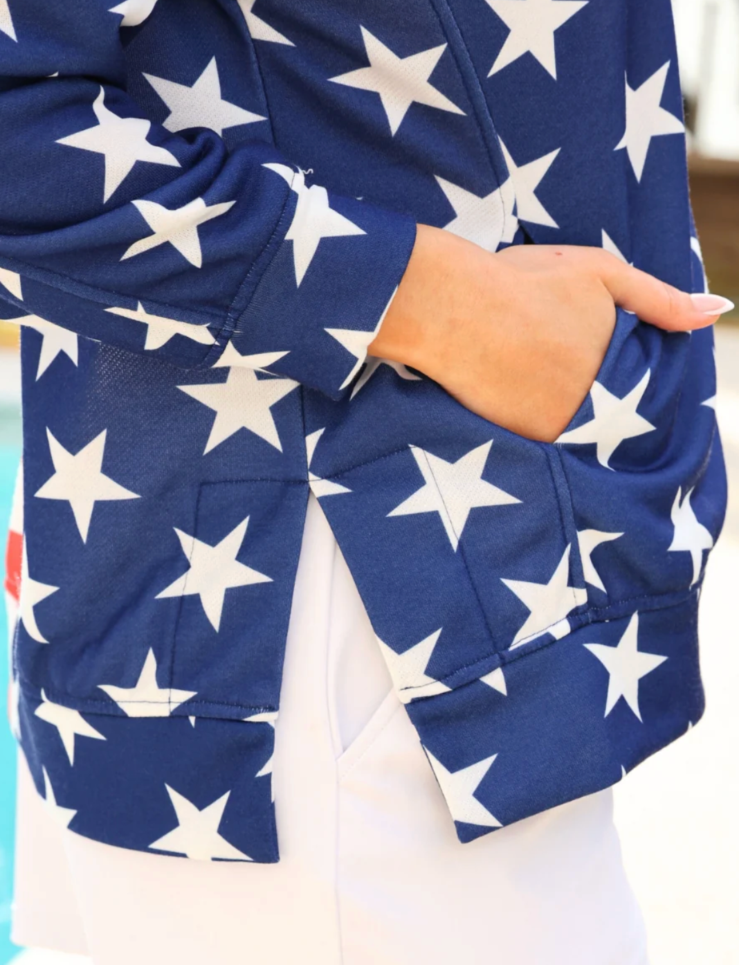 Stars and Stripes Quarter Zip Pullover
