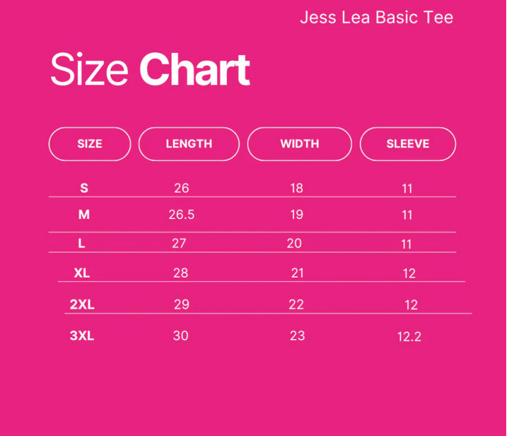 Jess Lea Basic Tee- Plus too!